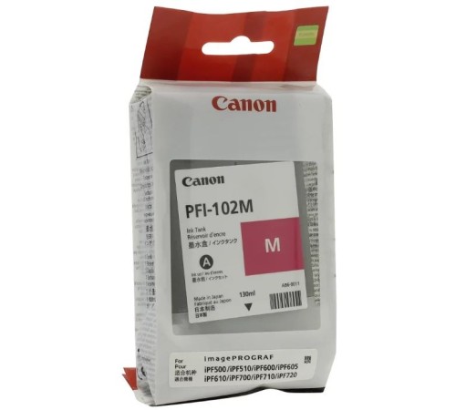 Картридж струйный Canon PFI-102M 0897B001 пурпурный для Canon iP F510/605/610