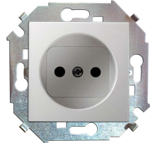 Розетка 1-м СП Simon 15 16А IP20 250В без заземл. винтов. клеммы механизм бел. Simon 1591431-030
