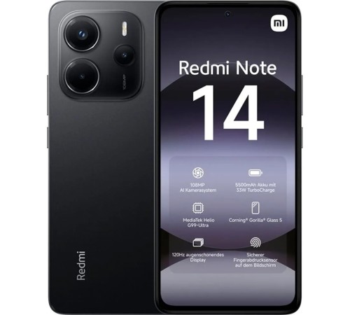 Xiaomi Redmi Note 14 8GB/128GB Midnight Black