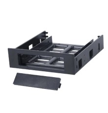 Gembird Салазки для установки HDD/SSD 2.5''/3.5''в отсек 5.25" , пластик, пакет (MF-35525)