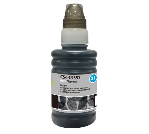 Чернила Cactus CS-I-C9351 черный 100мл для HP DJ 3920/3940/D1360/D1460/D1470/D1560/D2330/D2430/D2460