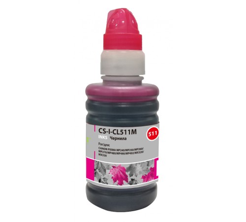 Чернила Cactus CS-I-CL511M пурпурный 100мл для Canon Pixma MP240/MP250/MP260/MP270/MP480