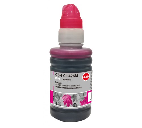 Чернила Cactus CS-I-CLI426M пурпурный 100мл для Canon Pixma MG5140/5240/6140/8140/MX884