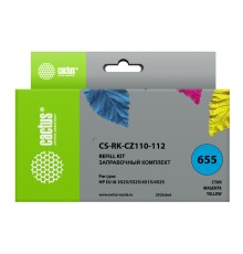 Заправочный набор Cactus CS-RK-CZ110-112 многоцветный 3x90мл для HP DJ IA 3525/5525/4515/4525