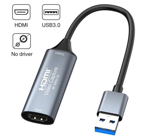 ORIENT C710HVC, Кабель-адаптер HDMI -> USB3.0, устройство видеозахвата со звуком 1920x1080@60Hz, поддержка Windows/MacOS/Android, (33274)