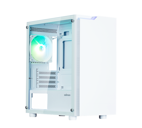 Корпус Zalman T4 PLUS, MATX, белый, WINDOW, 1 x Combo (3.5'' or 2.5''), 1x3.5'', 2x2.5", 1xUSB2.0, 2xUSB3.0, REAR 1x120mm ARGB