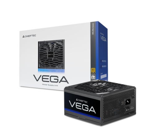 Блок питания Chieftec Vega PPG-850-S (ATX 3.1, 850W, 80 PLUS GOLD, Active PFC, 135mm fan, Gen5 PCIe) Retail