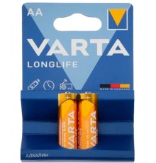 Батарея Varta Longlife LR6 Alkaline AA (2шт) блистер