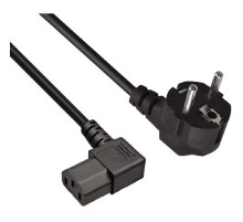 Exegate EX297777RUS Кабель питания OfficePC PC-1,8 450W (Евровилка Schuko ->C13 угловой, черный, 1.8м)