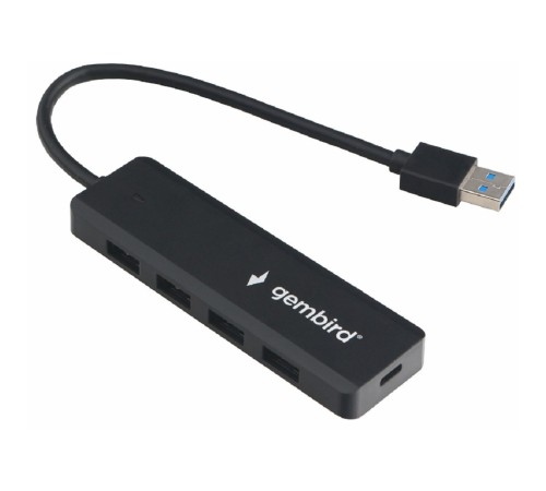 Gembird Разветвитель USB3.1 4xUSB, с доп.питанием (порт Type-C), кабель USB 19см, черный, коробка (UHB-C414) Gembird Разветвитель USB3.1 4xUSB, с доп.питанием (порт Type-C), кабель USB 19см, черный, коробка (UHB-C414)