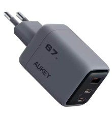 Сетевое зарядное устройство Aukey Comet Mix 67W 2C+A  Gray