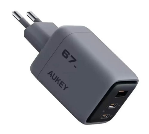 Сетевое зарядное устройство Aukey Comet Mix 67W 2C+A  Gray