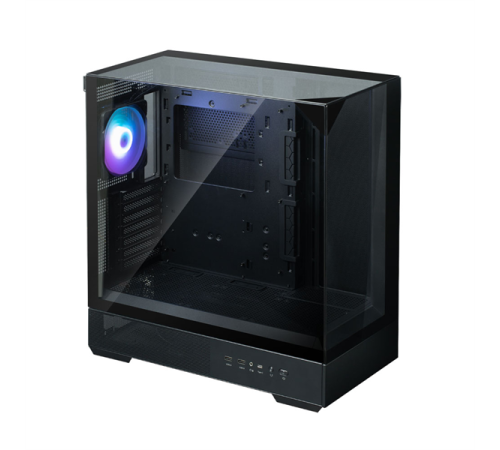 Корпус ZALMAN P40 Prism, ATX, BLACK, WINDOW, 2x3.5", 3x2.5", 1xUSB TYPE-C, 2xUSB3.0, REAR 1x120mm ARGB