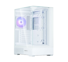 Корпус ZALMAN P40 Prism, ATX, WHITE, WINDOW, 2x3.5", 3x2.5", 1xUSB TYPE-C, 2xUSB3.0, REAR 1x120mm ARGB