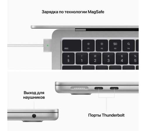 Ноутбук MACBOOK AIR M2 13" 8/256GB SILVER MLXY3LL/A APPLE Ноутбук MACBOOK AIR M2 13" 8/256GB SILVER MLXY3LL/A APPLE