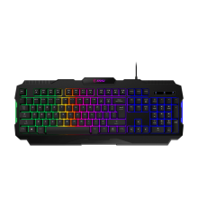 Клавиатура MSI FORGE GK100, Wired, RGB lighting, Anti-ghosting Capability, Black