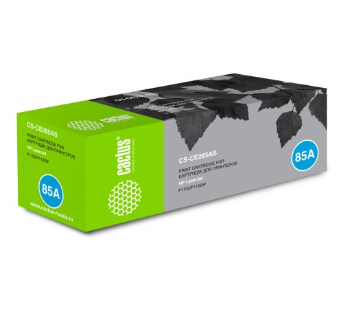 Картридж лазерный Cactus CS-CE285AS CE285A черный (1600стр.) для HP LJ P1102/P1102W/M1130/M1132