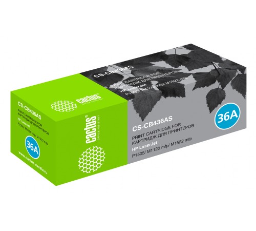 Картридж лазерный Cactus CS-CB436AS CB436A черный (2000стр.) для HP LJ P1505/ M1120/M1522
