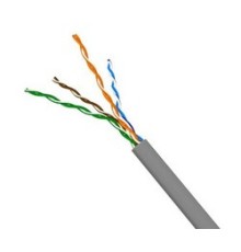 Кабель информационный Lanmaster NM-FTP5E4PR-CCA кат.5е F/UTP общий экран 4X2X24AWG PVC внутренний 305м серый