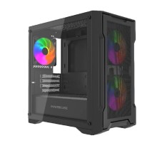 Powercase Корпус Mistral Micro X3B ARGB, Tempered Glass, 3x 120mm ARGB PWM Fan, чёрный, mATX  (CMMXB-A3)