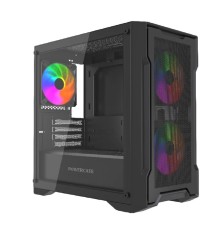 Powercase Корпус Mistral Micro X3B ARGB, Tempered Glass, 3x 120mm ARGB PWM Fan, чёрный, mATX  (CMMXB-A3)
