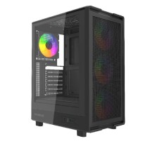 Powercase Корпус Mistral A4B, Tempered Glass, 4x 120mm FRGB Fans, чёрный, ATX  (CMAB-L4)