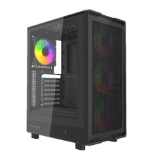 Powercase Корпус Mistral A4B, Tempered Glass, 4x 120mm FRGB Fans, чёрный, ATX  (CMAB-L4)