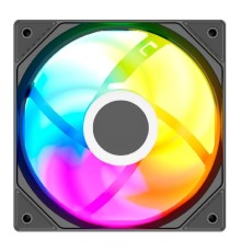 Powercase Вентилятор (M53-12 ARGB) Black 120x120x25mm (PWM, 100шт./кор, 4pin PWM (M+F)+ 3pin ARGB (M+F), 600-1800±10% об/мин) Bulk
