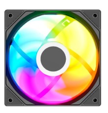 Powercase Вентилятор (M53-14 ARGB) Black 140x140x25mm (PWM, 80шт./кор, 4pin PWM (M+F)+ 3pin ARGB (M+F), 600-1800±10% об/мин) Bulk