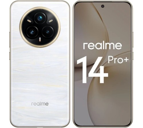 Смартфон Realme RMX5051 14 Pro+ 512Gb 12Gb белый моноблок 3G 4G 6.83" 1272x2800 Android 14 50Mpix 802.11 a/b/g/n/ac/ax NFC GPS GSM900/1800 GSM1900 TouchSc Protect