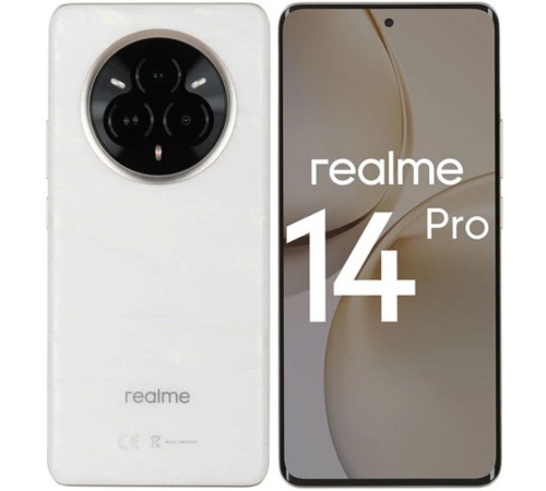Смартфон Realme RMX5056 14 Pro 5G 256Gb 8Gb белый моноблок 3G 4G 6.77" 1080x2392 Android 14 50Mpix 802.11 a/b/g/n/ac/ax NFC GPS GSM900/1800 GSM1900 TouchSc Protect