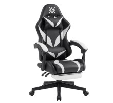 Игровое кресло Aspect  Чер/Белый,класс 4,PU,подножка DEFENDER