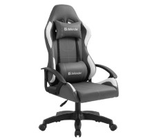 Игровое кресло Chromos Серый/Белый,класс 2,PU DEFENDER