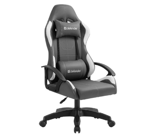 Игровое кресло Chromos Серый/Белый,класс 2,PU DEFENDER