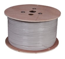 Rexant (02-0302 ) Кабель витая пара U/UTP, CAT 6A, ZH нг(А)-HF (LSZH), 4х2х0,57 мм, 23AWG, INDOOR, SOLID, серый, 305м PRO