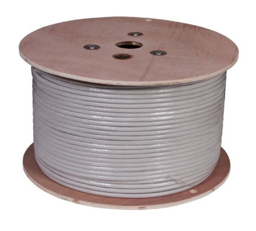 Rexant (02-0302 ) Кабель витая пара U/UTP, CAT 6A, ZH нг(А)-HF (LSZH), 4х2х0,57 мм, 23AWG, INDOOR, SOLID, серый, 305м PRO