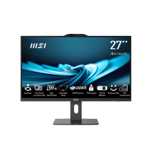 Моноблок MSI Pro AP272P 14M AiO 27" FHD(1920x1080)IPS AG Non-touch, Core i5-14400 (2.5GHz), 8Gb DDR5(1x8Gb),512GB SSD M.2, Intel UHD, WiFi,BT,camera,WirelessKB&mouse Eng/Rus,No OS,1y war-ty, Black