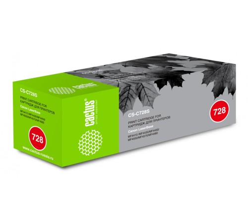 Картридж лазерный Cactus CS-C728S 728 черный (2100стр.) для Canon i-Sensys MF4410/4430/4450/4550D