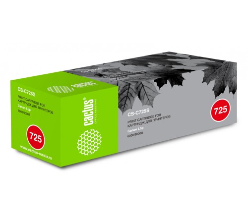 Картридж лазерный Cactus CS-C725S 725 черный (1600стр.) для Canon i-Sensys 6000/6000b