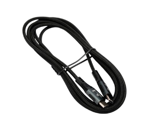 Cablexpert Кабель USB2.0 Type-C/Type-C, 5А, 240Вт, PD3.1/QC4.0, медь, оплетка, 2м, черный (CCP-USB2.0-240W-2M) Cablexpert Кабель USB2.0 Type-C/Type-C, 5А, 240Вт, PD3.1/QC4.0, медь, оплетка, 2м, черный (CCP-USB2.0-240W-2M)