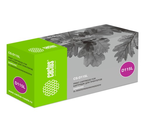 Картридж лазерный Cactus CS-D115L MLT-D115L черный (3000стр.) для Samsung SL-M2620D/M2820ND/M2820DW