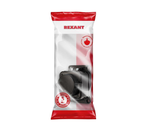 Розетка штепсельная влагозащ. с/з 16А IP54 каучук Rexant 111-111 Розетка штепсельная влагозащ. с/з 16А IP54 каучук Rexant 111-111