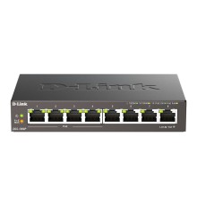 D-Link DGS-1008P/F3A Неуправляемый коммутатор с 8 портами 10/100/1000Base-T (4 порта PoE 802.3af/at, PoE-бюджет 60 Вт)