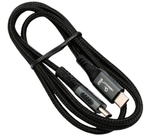 Cablexpert Кабель USB2.0 Type-C/Type-C, 5А, 240Вт, PD3.1/QC4.0, медь, оплетка, 1м, черный (CCP-USB2.0-240W-1M) Cablexpert Кабель USB2.0 Type-C/Type-C, 5А, 240Вт, PD3.1/QC4.0, медь, оплетка, 1м, черный (CCP-USB2.0-240W-1M)