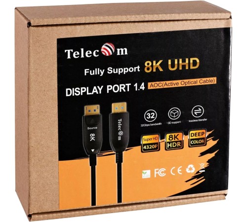 Активный оптический кабель Telecom DP1.4 8K@60Hz 20м <TCG2130-20M> VCOM Telecom TCG2130-20M