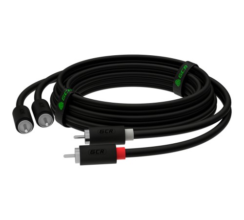 GCR Кабель 5.0m аудио 2 х RCA / 2 х RCA, черный (GCR-54131)