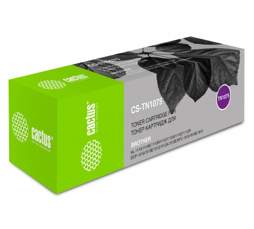 Картридж лазерный Cactus CS-TN1075 TN-1075 черный (1000стр.) для Brother HL-1110/1112/1510/1512/1810/1815