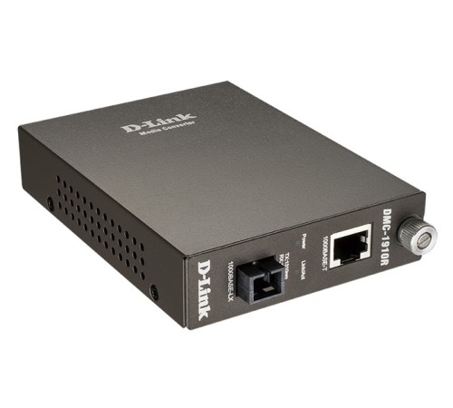 Медиаконвертер D-Link DMC-1910R/A9A WDM 1x1000Base-T 1x1000Base-LX SC ТХ:1310nm RX:1550nm SingleMode 15km