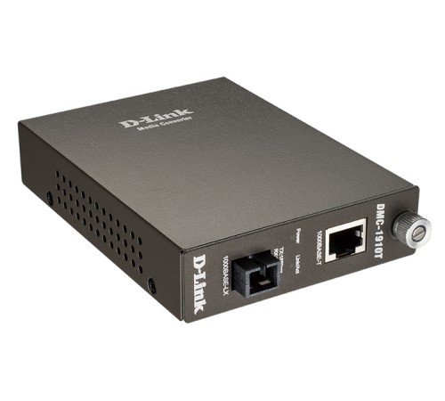 Медиаконвертер D-Link DMC-1910T/A9A WDM 1x1000Base-T 1x1000Base-LX SC ТХ:1550nm RX:1310nm SingleMode 15km