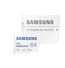 Флеш карта microSDXC 64GB Samsung PRO Endurance (для видеорегистратора) Class 10, UHS-I, W 30 МБ/с, R 100 МБ/с, <MB-MJ64KA/APC> адаптер на SD